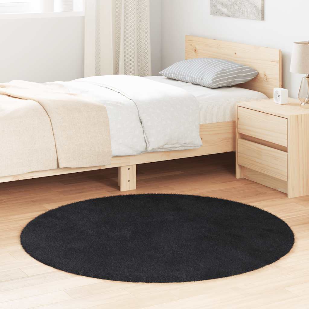 Teppich Shaggy Hochflor Navarra Polyester Schwarz