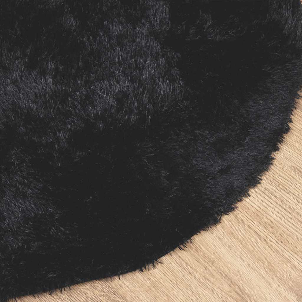 Teppich Shaggy Hochflor Navarra Polyester Schwarz