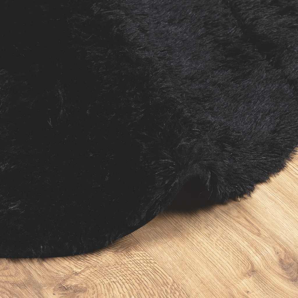Teppich Shaggy Hochflor Navarra Polyester Schwarz