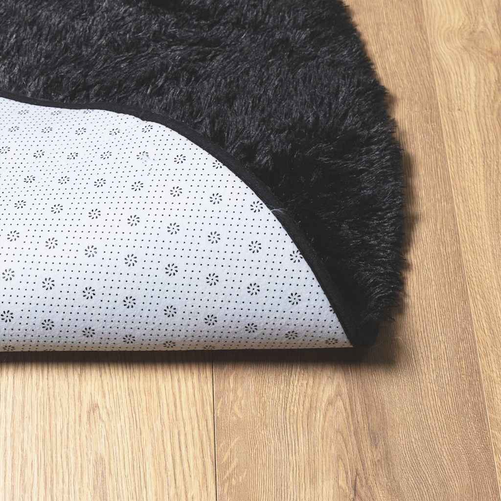 Teppich Shaggy Hochflor Navarra Polyester Schwarz
