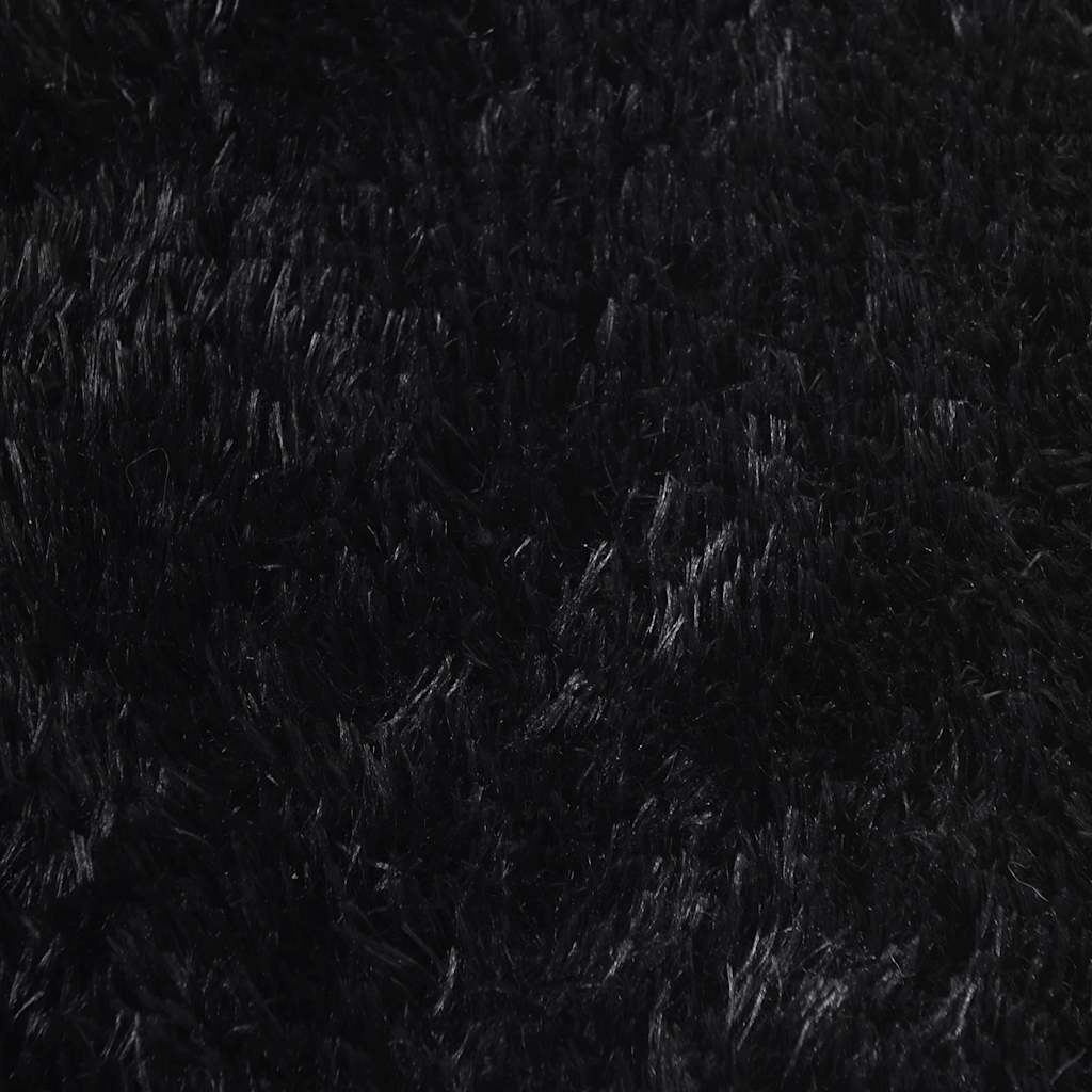 Teppich Shaggy Hochflor Navarra Polyester Schwarz