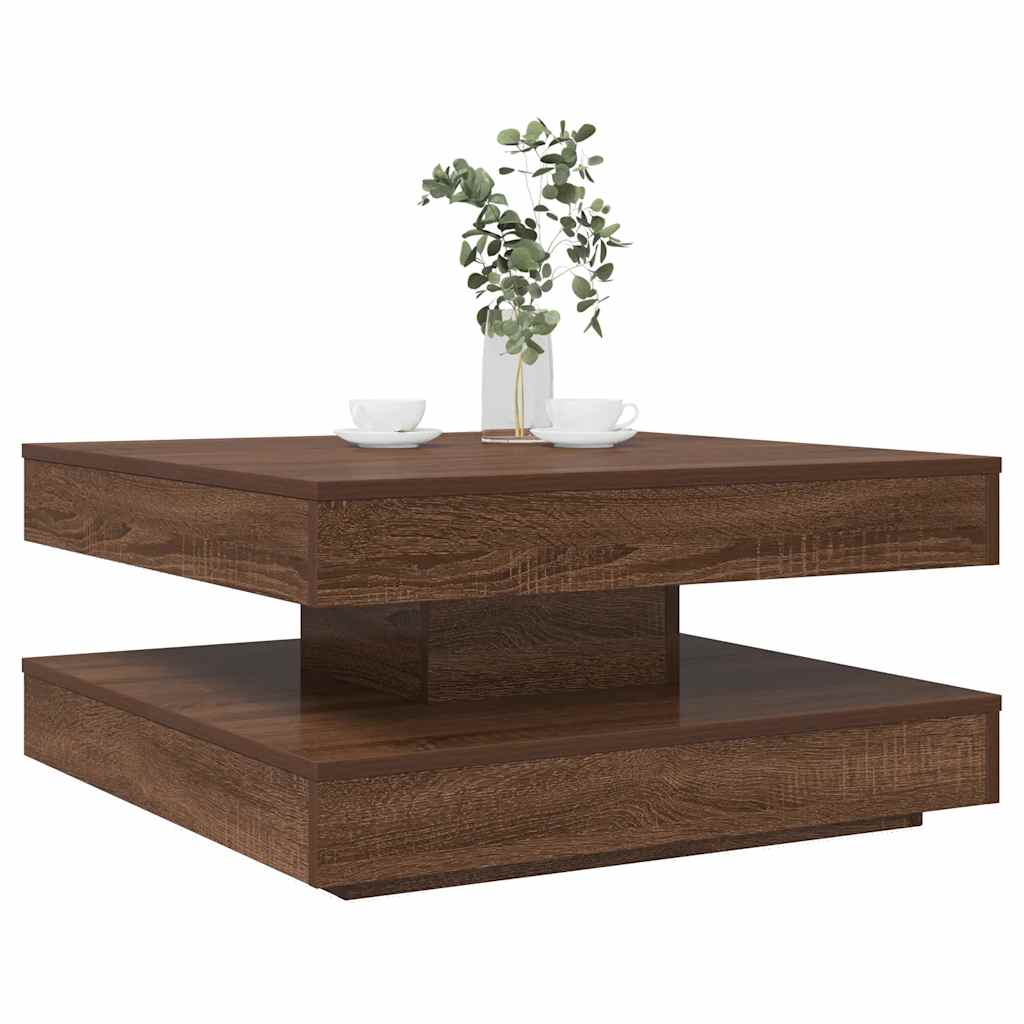 Couchtisch 360-Grad Drehbar 70X70X34,5 Cm