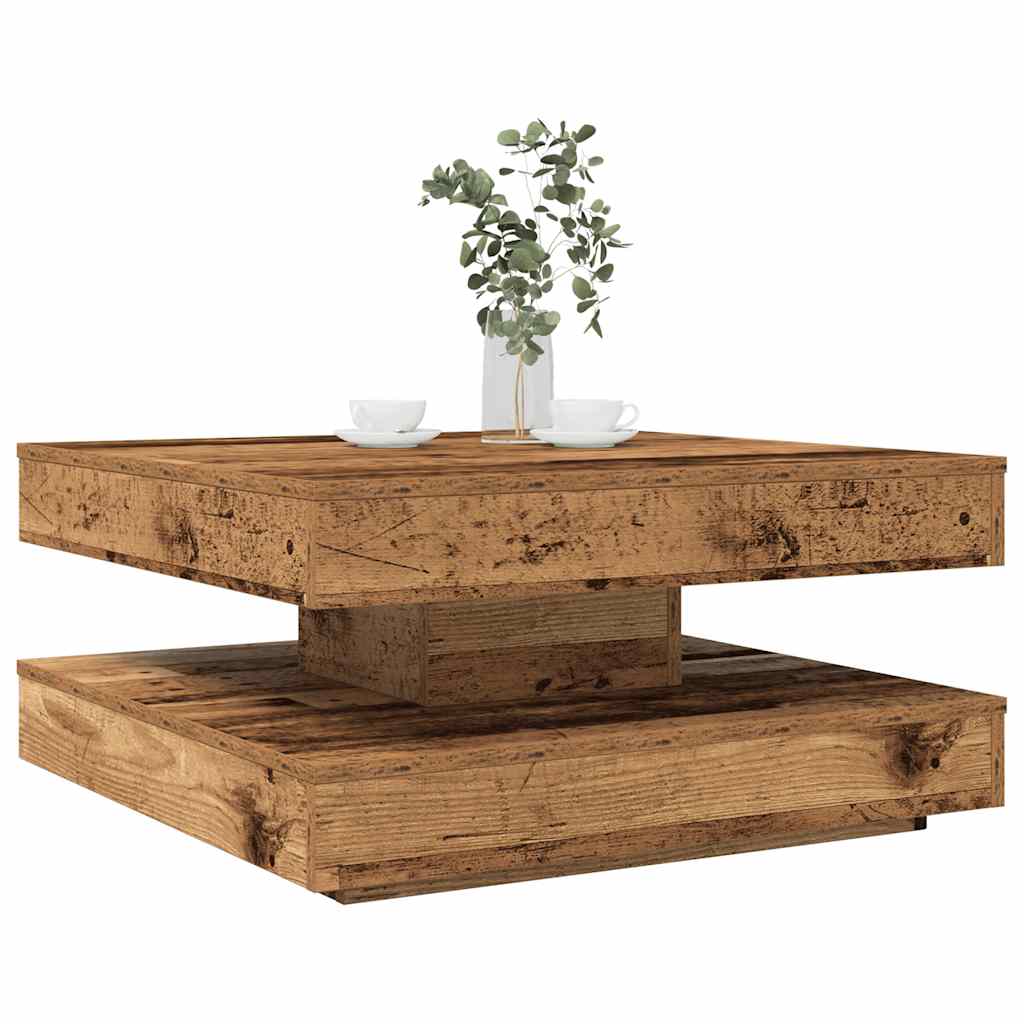 Couchtisch 360-Grad Drehbar 70X70X34,5 Cm
