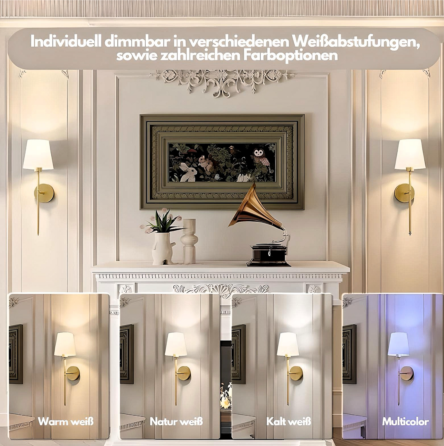Riad Wandleuchten - kabellos, wiederaufladbar