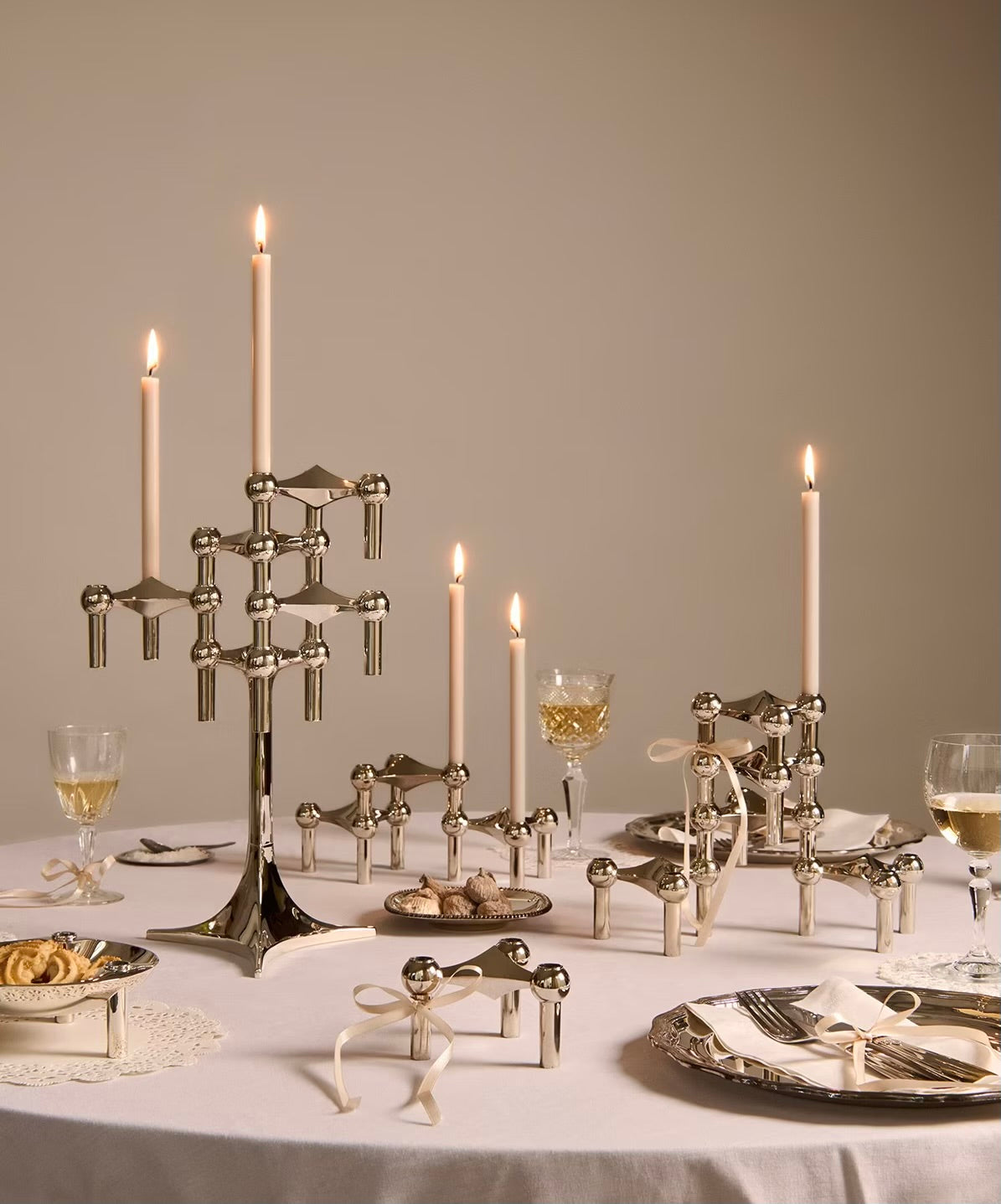 Reinas Kerzenständer - silber/gold/schwarz