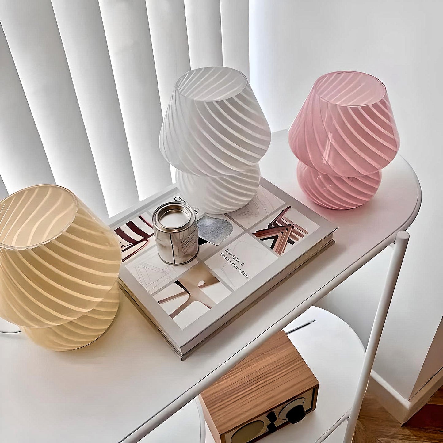 Rayado Buntglas Tischlampe