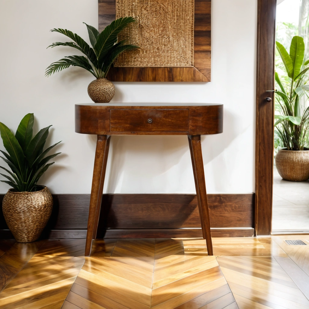 Sanur console table - chestnut wood