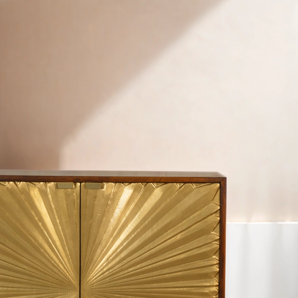 Marrakesch Schrank, gold - Mangoholz