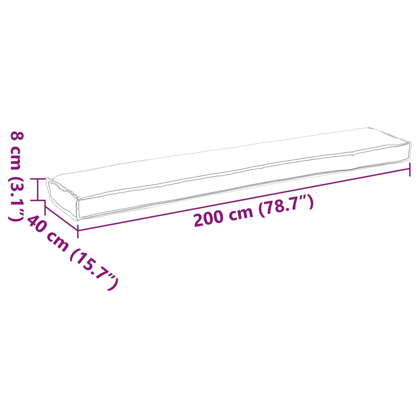 Outdoor Kissen Polyester Lounge-Kissen Rechteckig