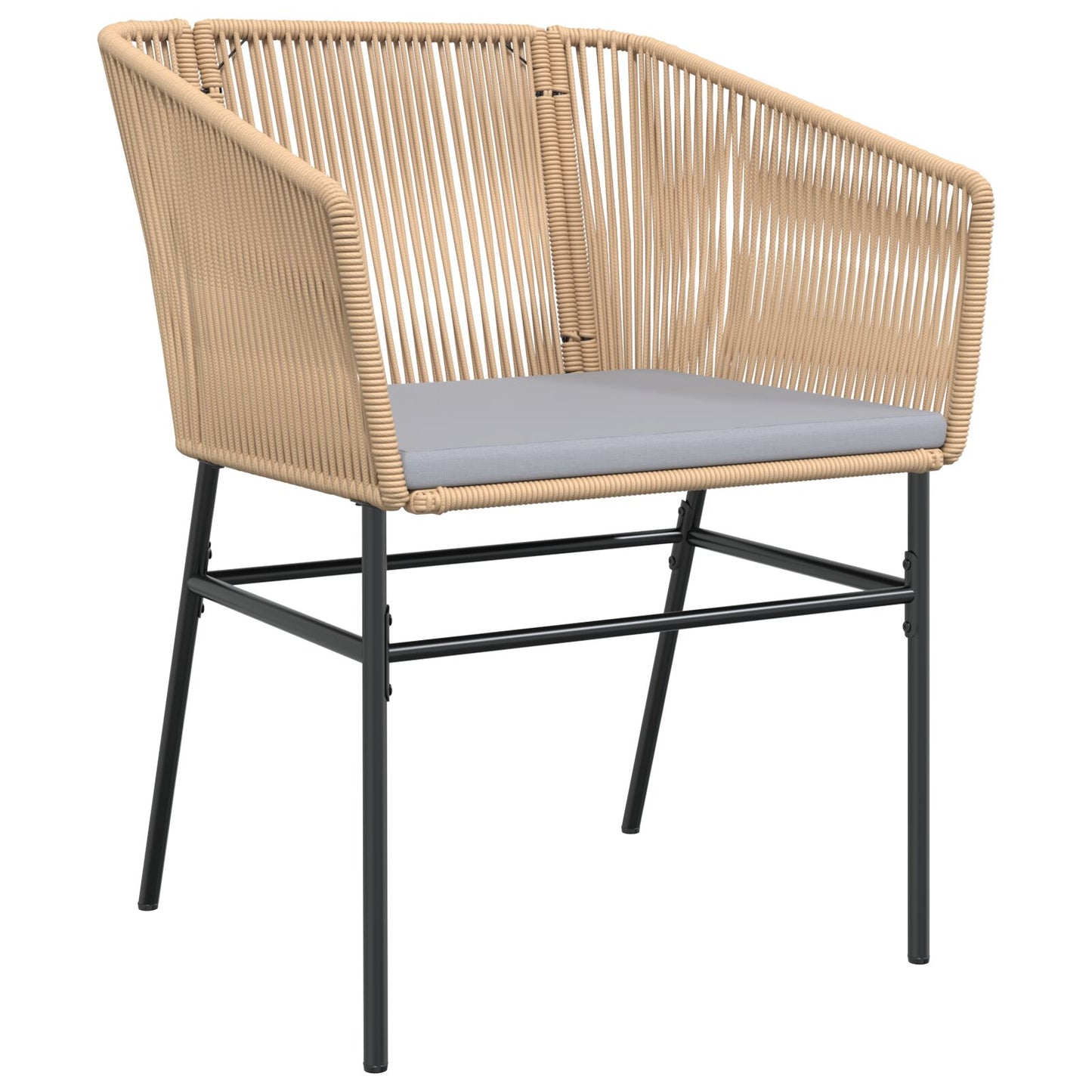 7-Teiliges Garten-Ess-Set Mit Kissen Braun Poly Rattan