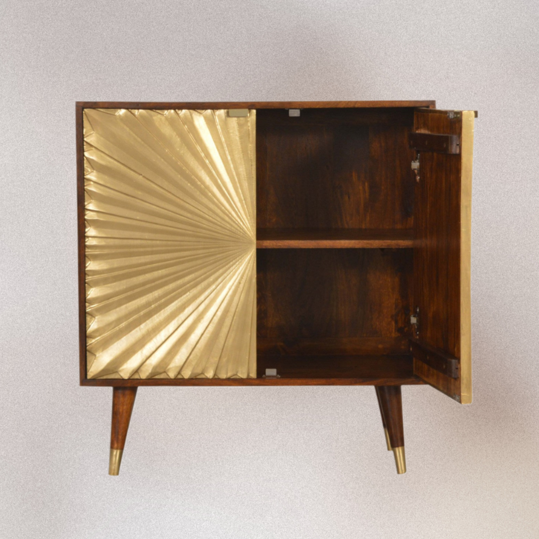 Marrakesch Schrank, gold - Mangoholz