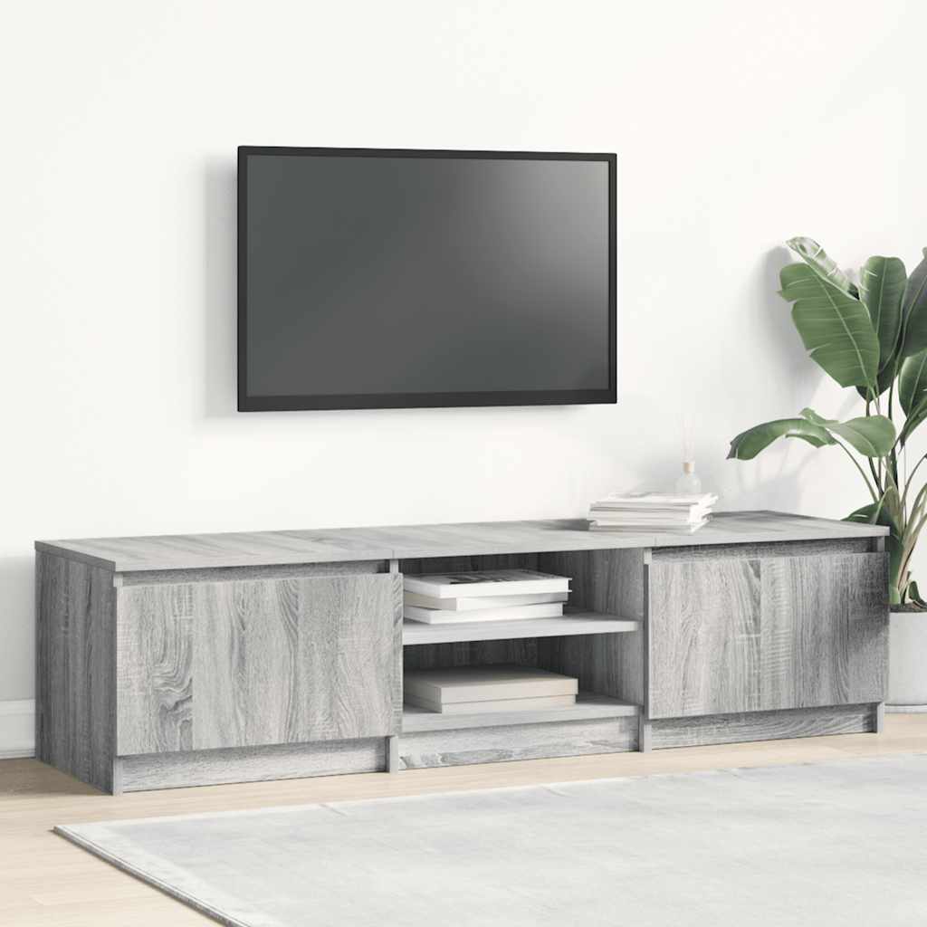 Tv-Schrank Schwarz Eichen-Optik 140X40X36 Cm Holzwerkstoff