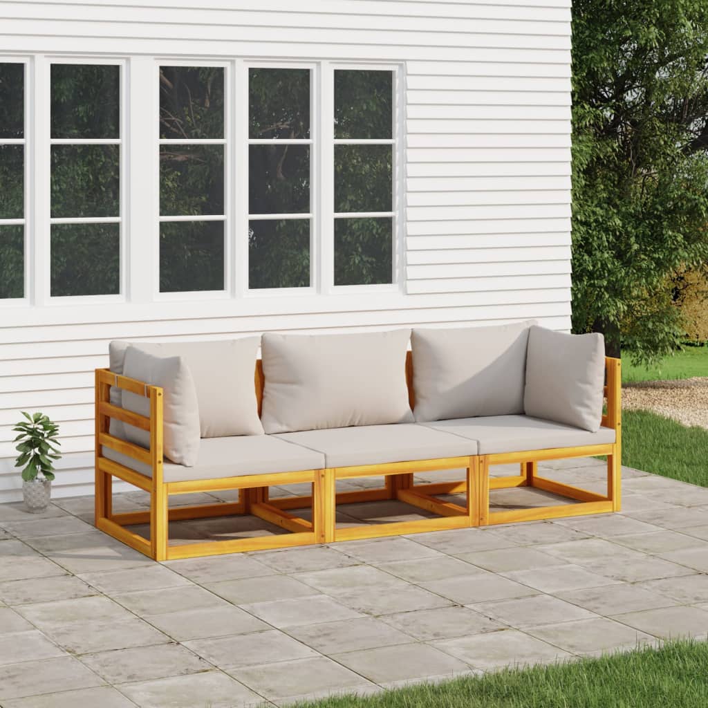 5-Tlg. Garten-Lounge-Set Mit En Kissen Massivholz