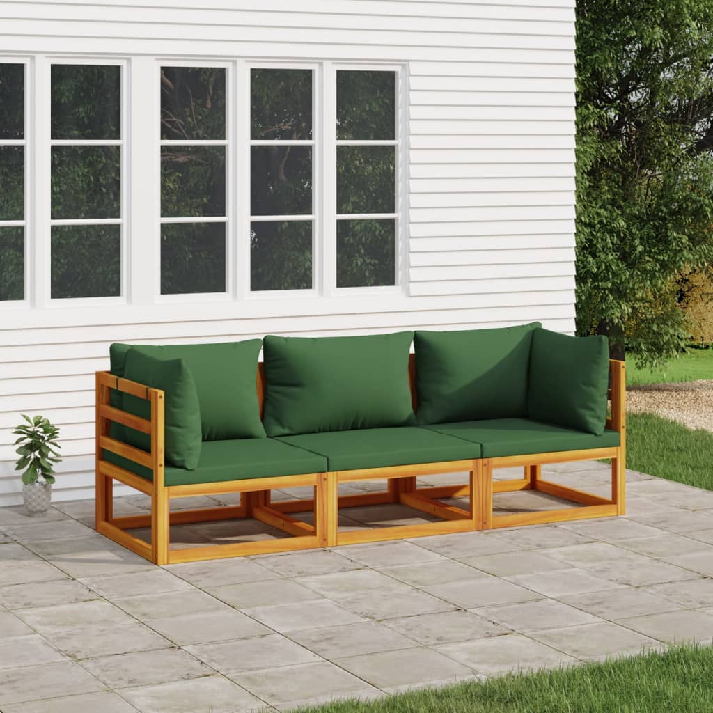 5-Tlg. Garten-Lounge-Set Mit En Kissen Massivholz
