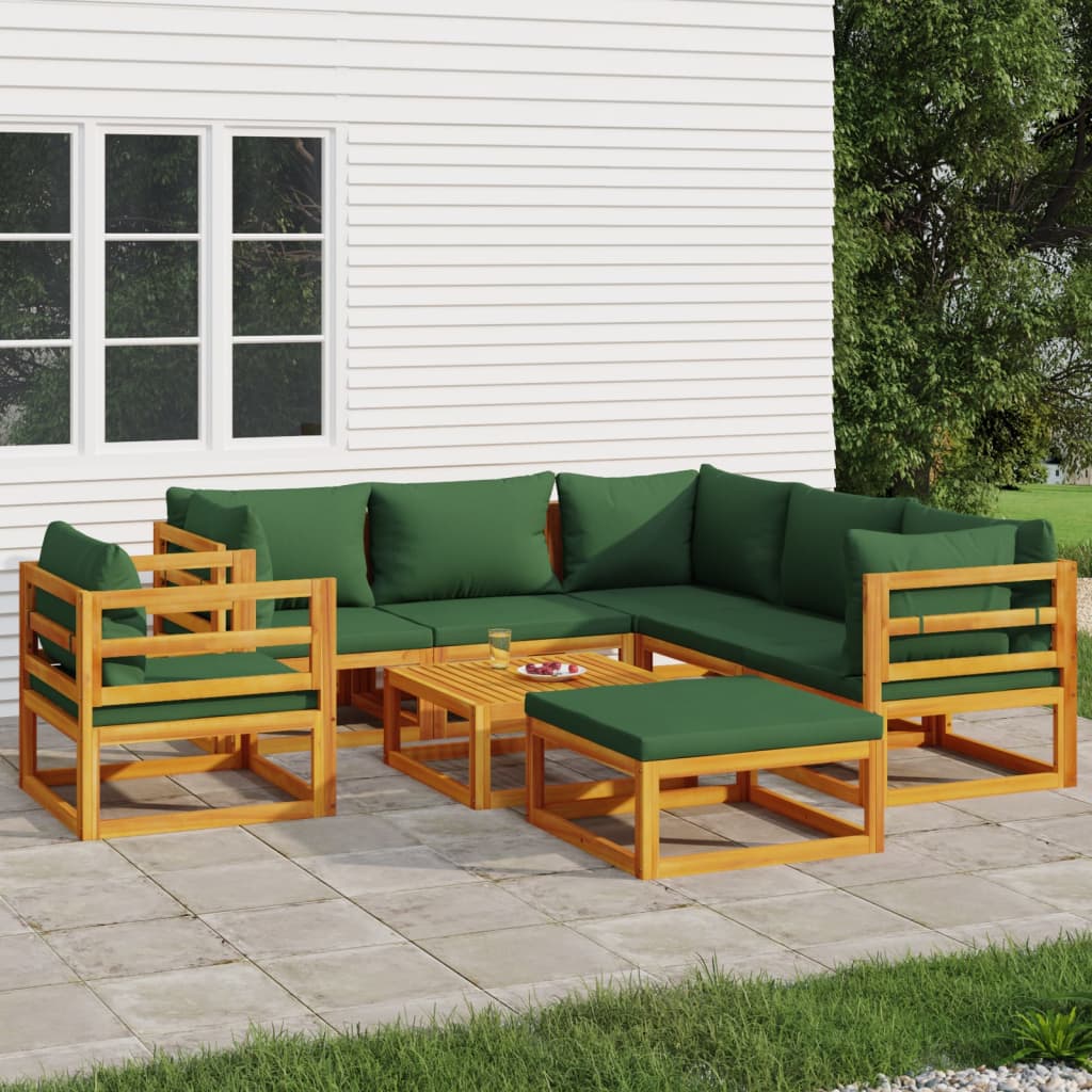 5-Tlg. Garten-Lounge-Set Mit En Kissen Massivholz