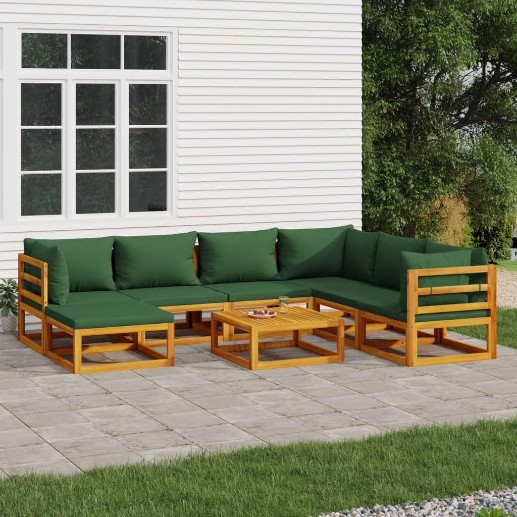5-Tlg. Garten-Lounge-Set Mit En Kissen Massivholz