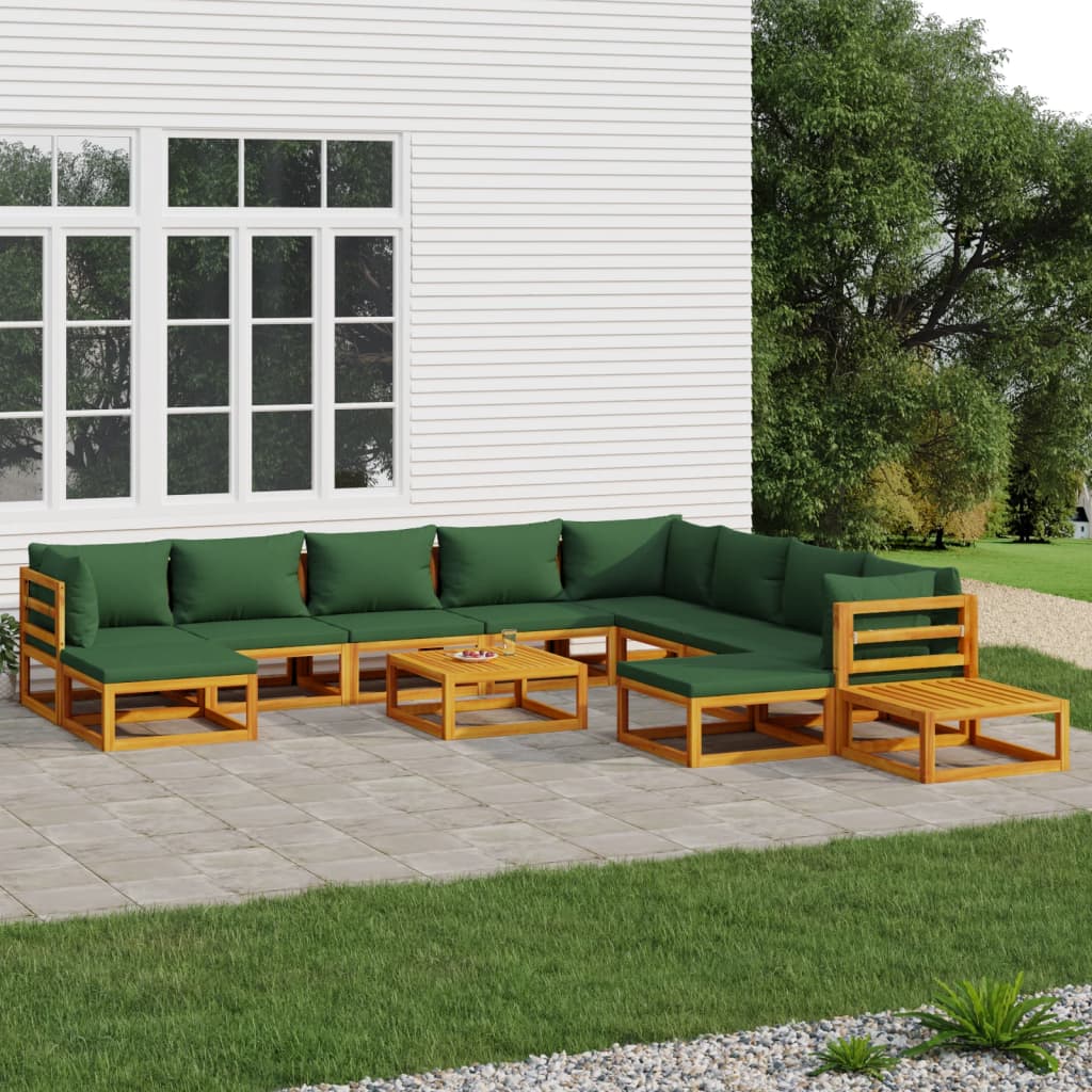 5-Tlg. Garten-Lounge-Set Mit En Kissen Massivholz