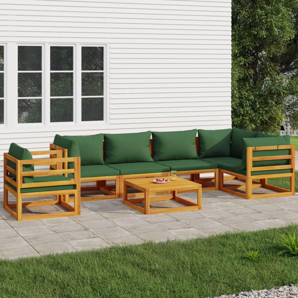 5-Tlg. Garten-Lounge-Set Mit En Kissen Massivholz