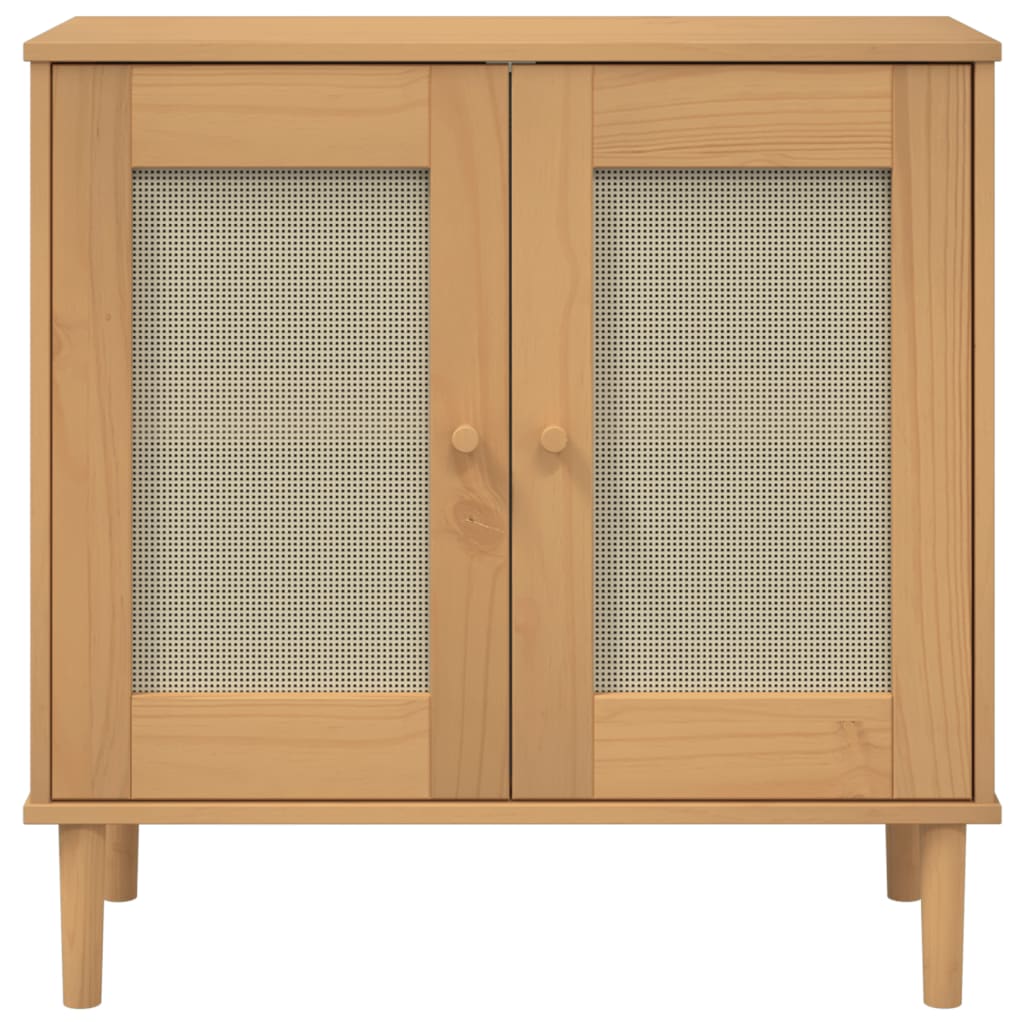 Sideboard Senja Rattan-Optik 80X35X80 Cm Kiefernholz