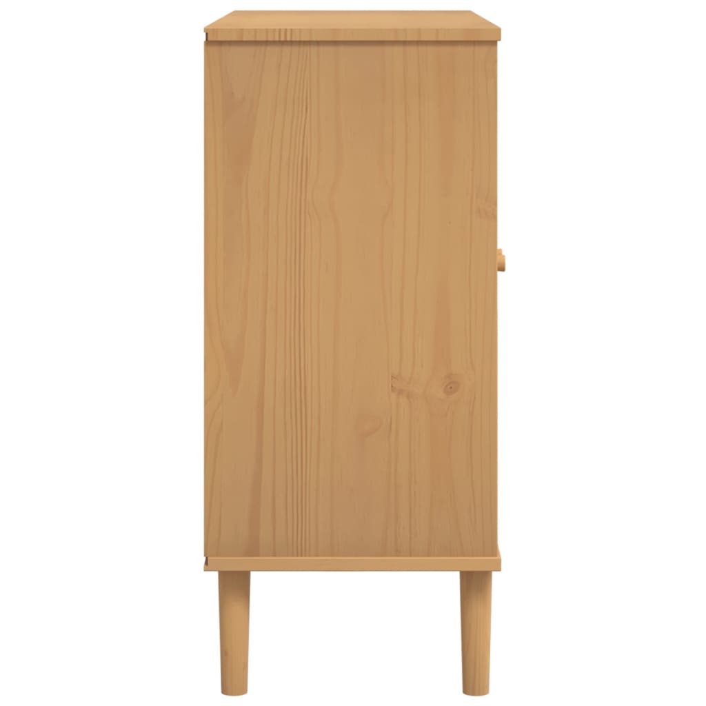 Sideboard Senja Rattan-Optik 80X35X80 Cm Kiefernholz
