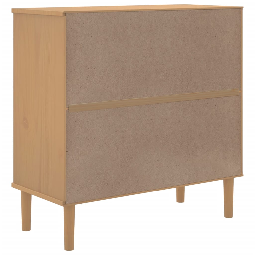 Sideboard Senja Rattan-Optik 80X35X80 Cm Kiefernholz