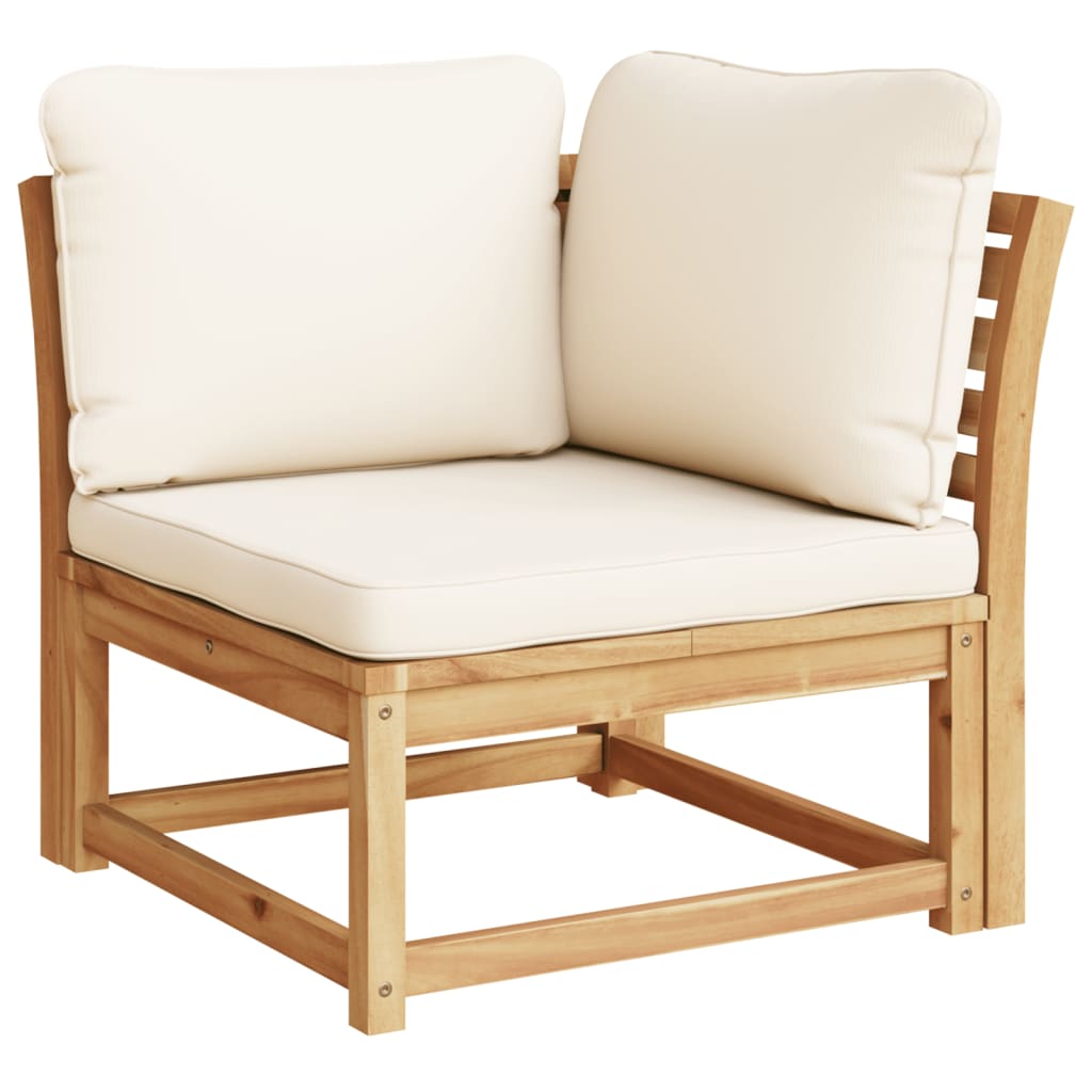 3-Tlg. Garten-Lounge-Set Mit Kissen Massivholz Akazie