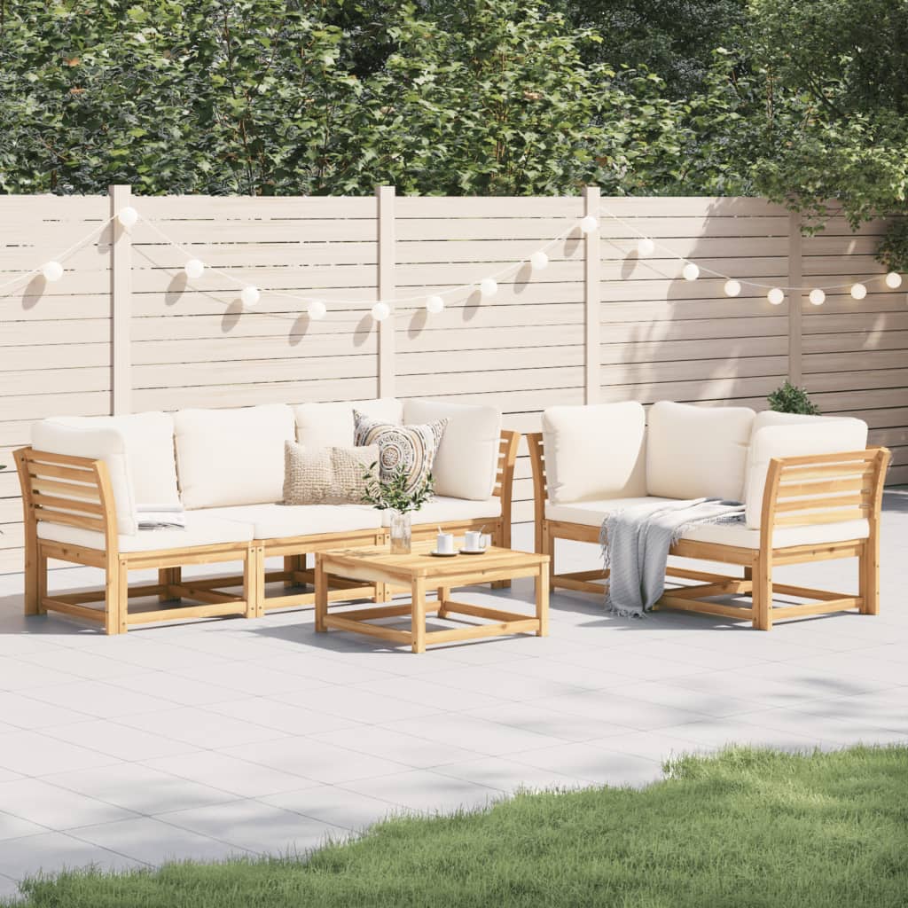 3-Tlg. Garten-Lounge-Set Mit Kissen Massivholz Akazie