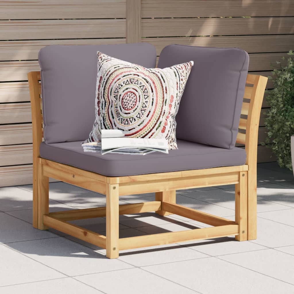 2-Tlg. Garten-Lounge-Set Mit Kissen Massivholz Akazie