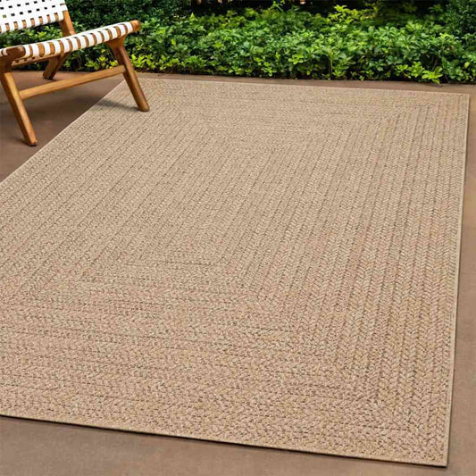 Teppich Zizur Jute-Optik Indoor Und Outdoor Beige
