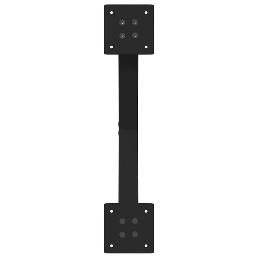Esstisch Hellbraun 180X80X74 Cm Massivholz Eiche Rechteckig Schwarz