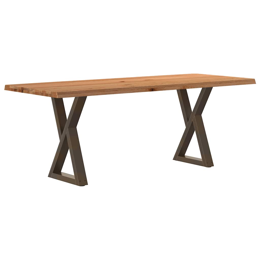 Esstisch Mit Baumkanten Massivholz Eiche