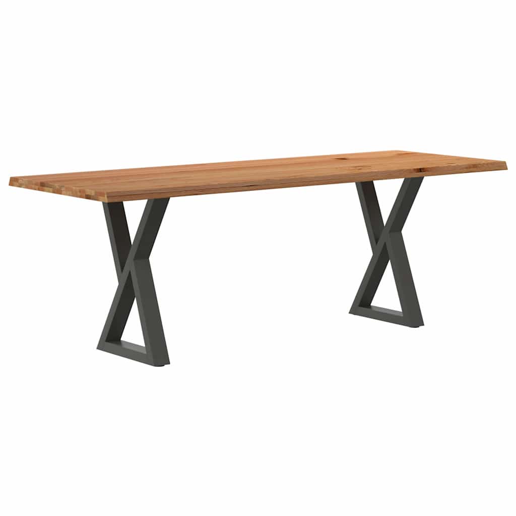 Esstisch Mit Baumkanten Massivholz Eiche