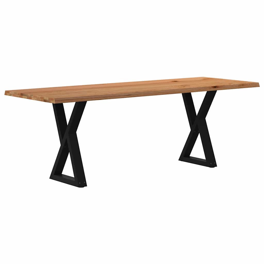 Esstisch Mit Baumkanten Massivholz Eiche