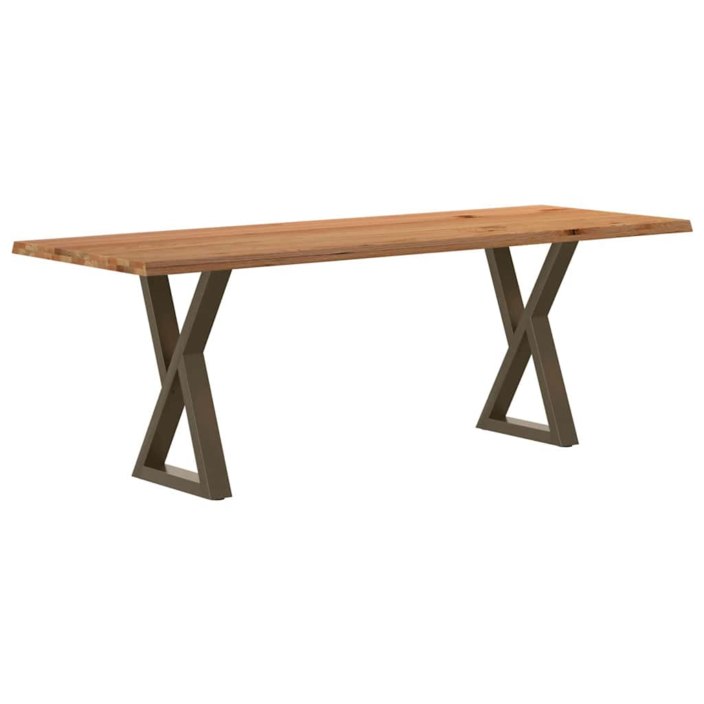 Esstisch Mit Baumkanten Massivholz Eiche