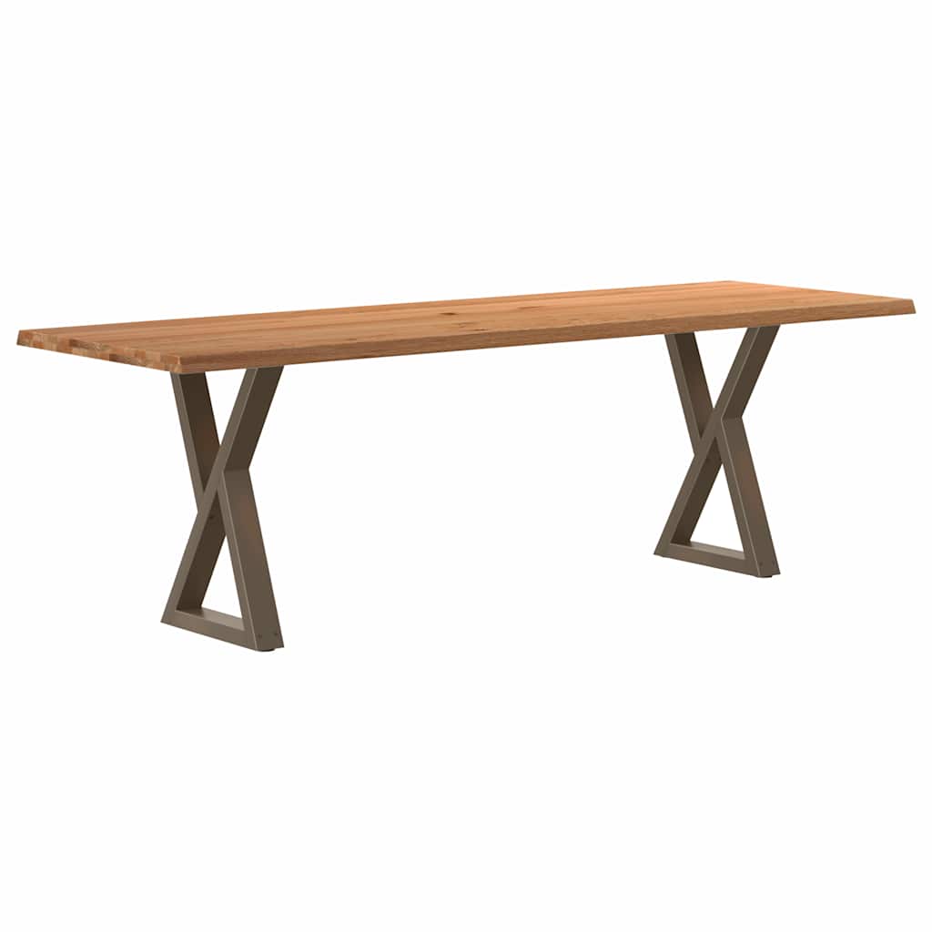Esstisch Mit Baumkanten Massivholz Eiche
