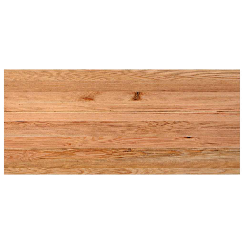 Esstisch Hellbraun 180X90X74 Cm Massivholz Eiche Rechteckig Natural Steel