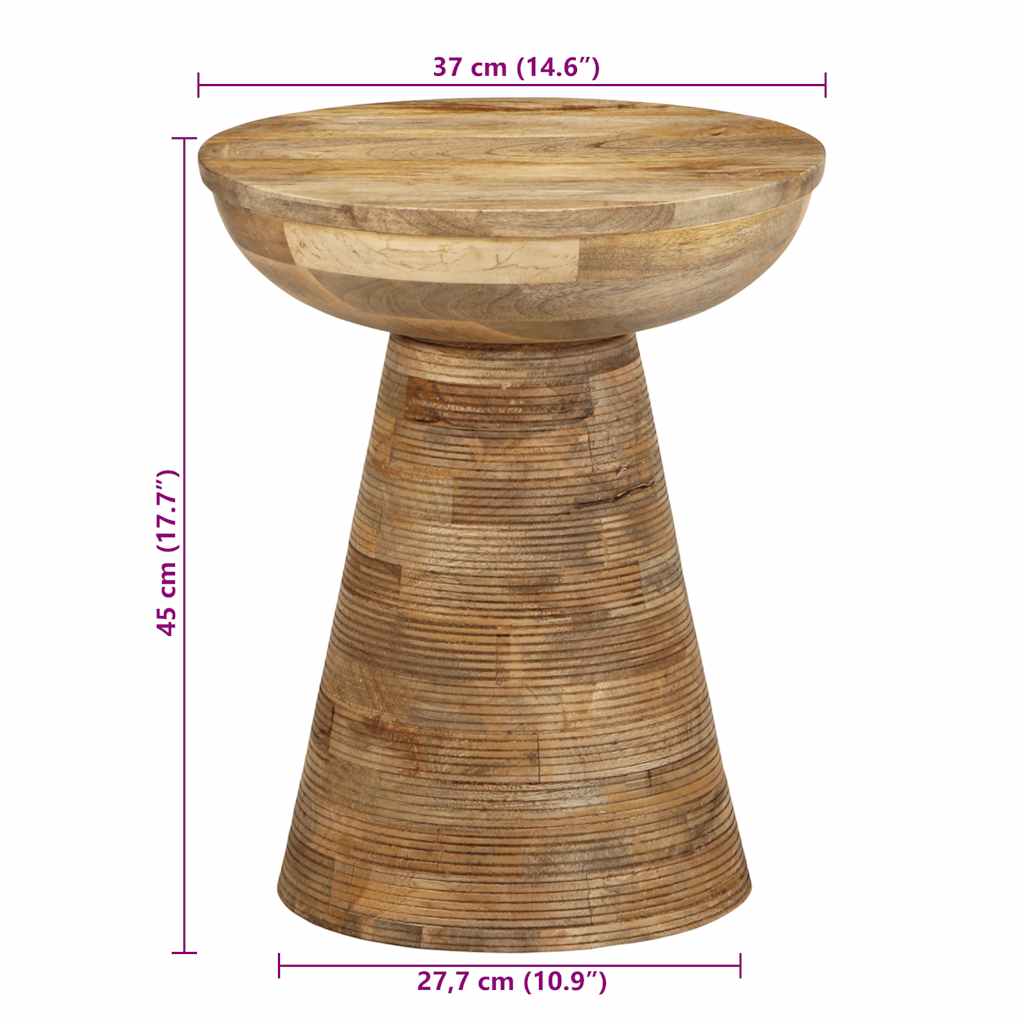 Beistelltisch Ø37X45 Cm Massivholz Mango
