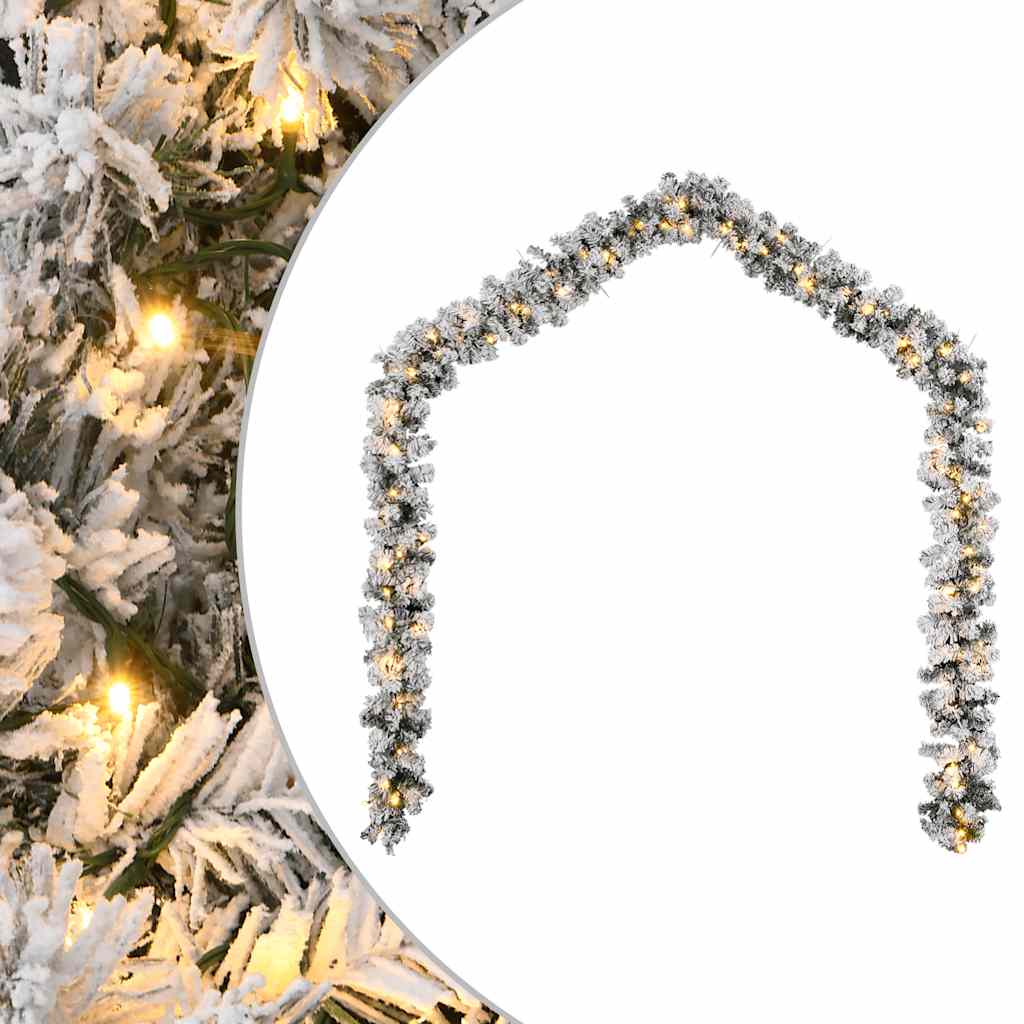 Weihnachtsgirlande Mit Led-Leuchten Grün Pvc