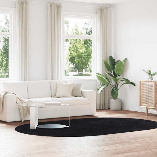 Teppich Shaggy Hochflor Navarra Polyester Schwarz