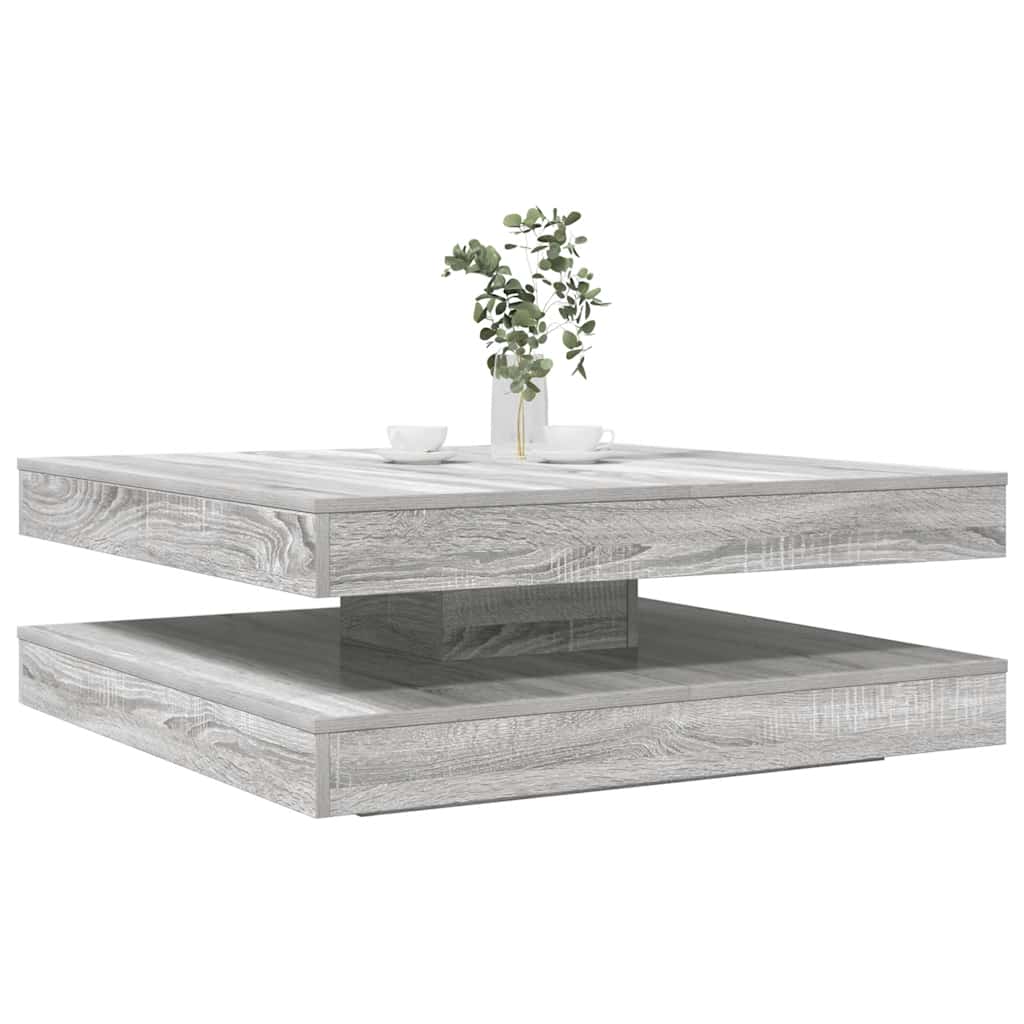 Couchtisch 360-Grad Drehbar 70X70X34,5 Cm
