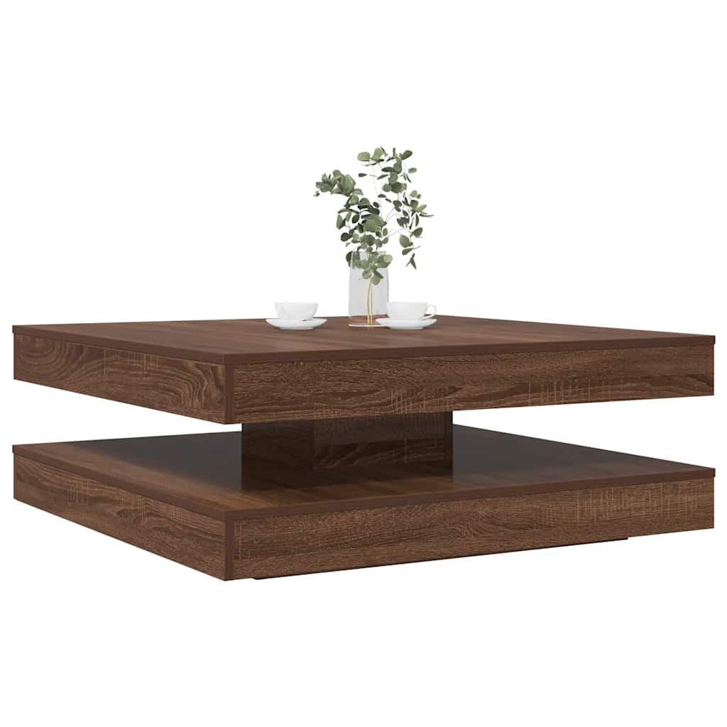Couchtisch 360-Grad Drehbar 70X70X34,5 Cm