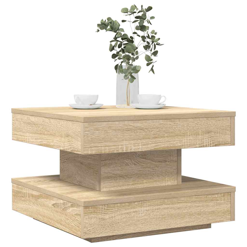 Couchtisch 360-Grad Drehbar 70X70X34,5 Cm