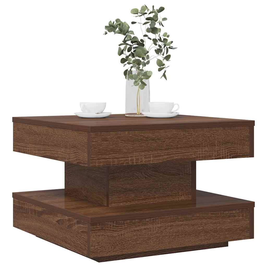 Couchtisch 360-Grad Drehbar 70X70X34,5 Cm
