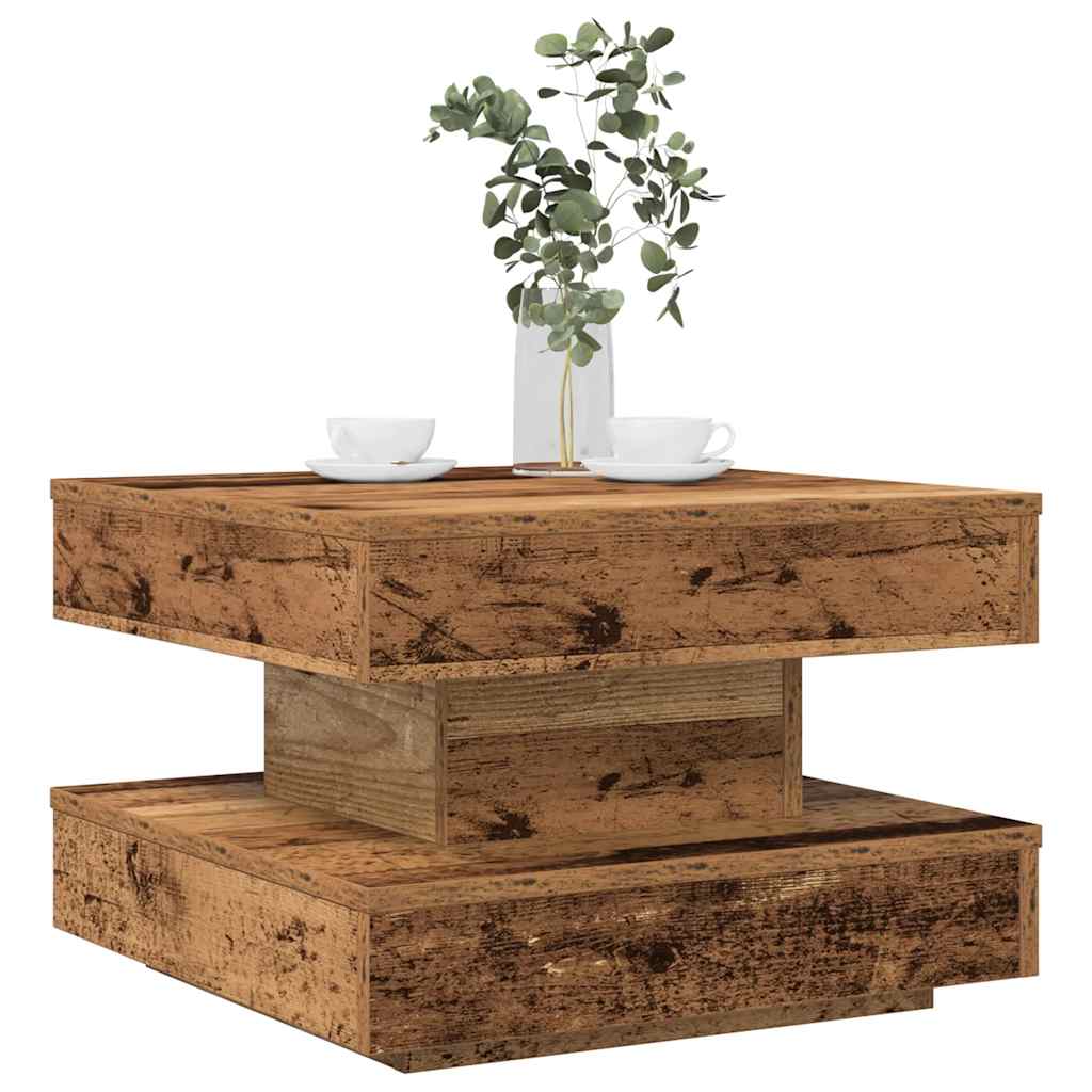 Couchtisch 360-Grad Drehbar 70X70X34,5 Cm