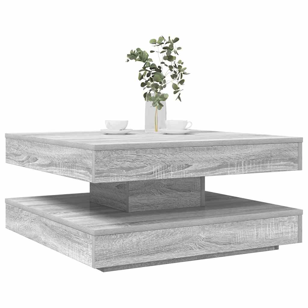 Couchtisch 360-Grad Drehbar 70X70X34,5 Cm