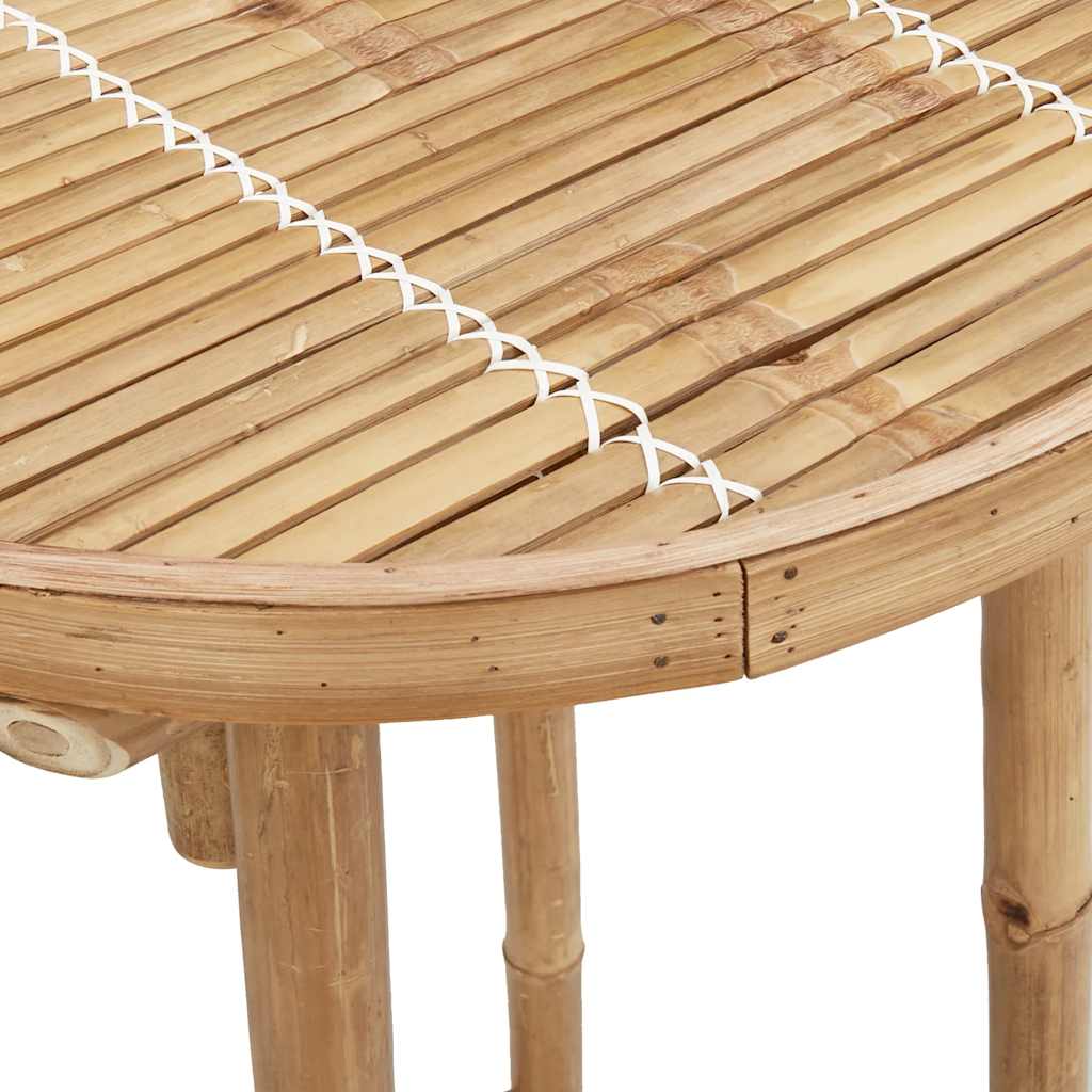Garten-Bartisch Rund Ø55X100 Cm Bambus Schwarz