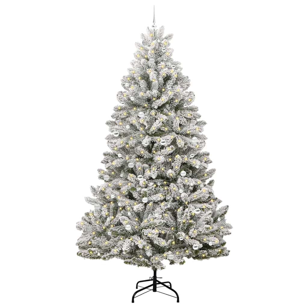 Künstlicher Weihnachtsbaum Pvc Und Metall Grün Und Weiß