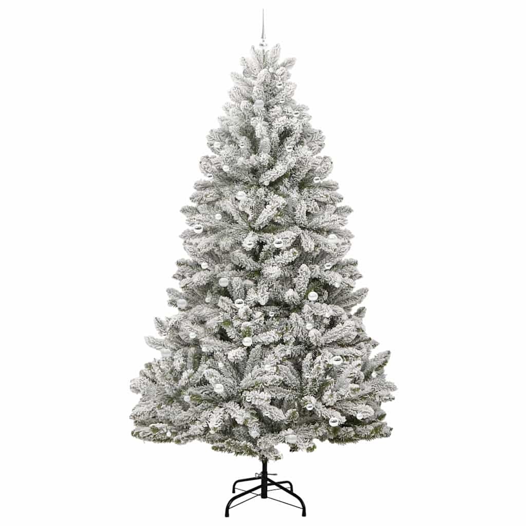 Künstlicher Weihnachtsbaum Pvc Und Metall Grün Und Weiß