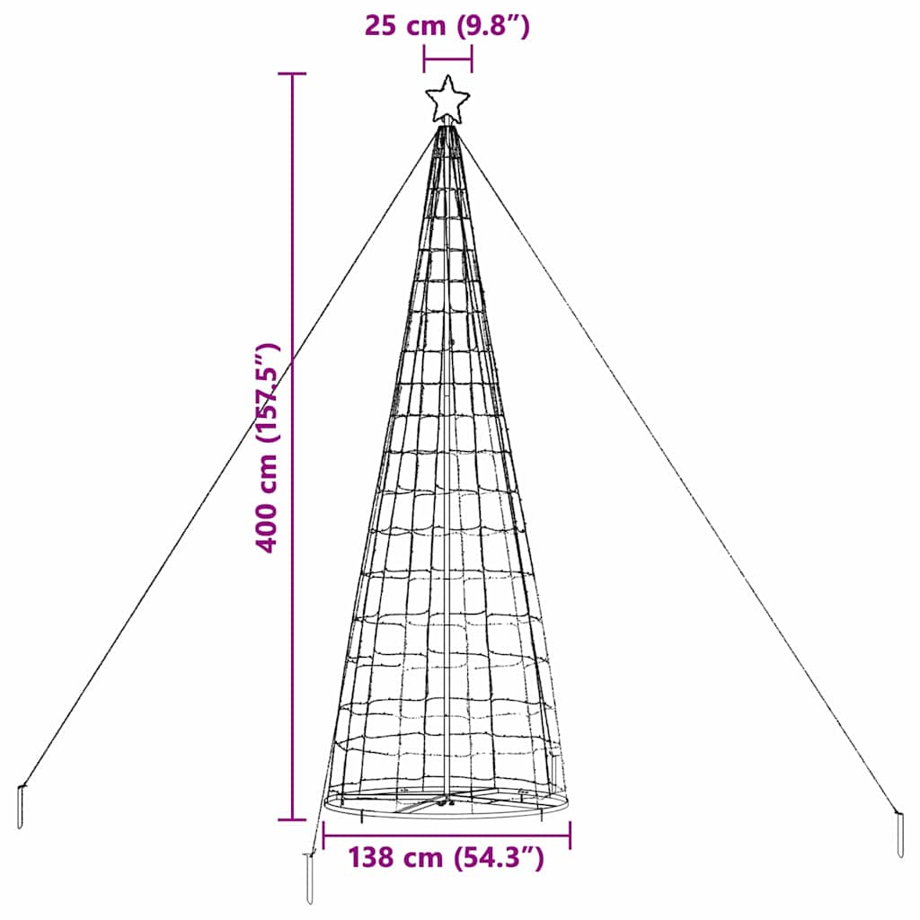 Led Weihnachtsbaum Mit 800 Leds Warmes Weiß Eisen