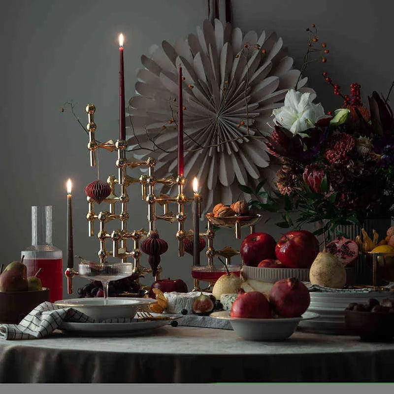 Reinas Kerzenständer - silber/gold/schwarz